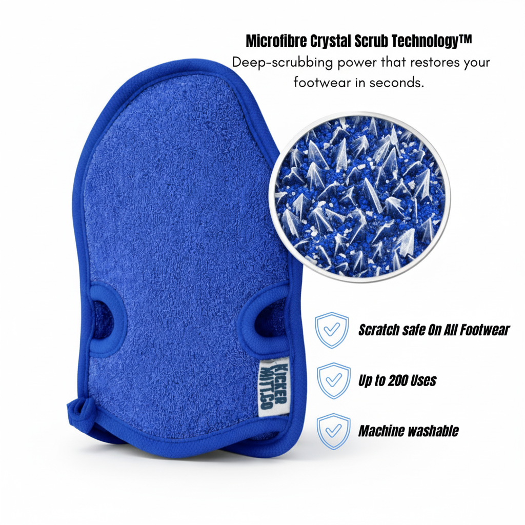 Kicker Mitt with ultra-sharp abrasive crystals